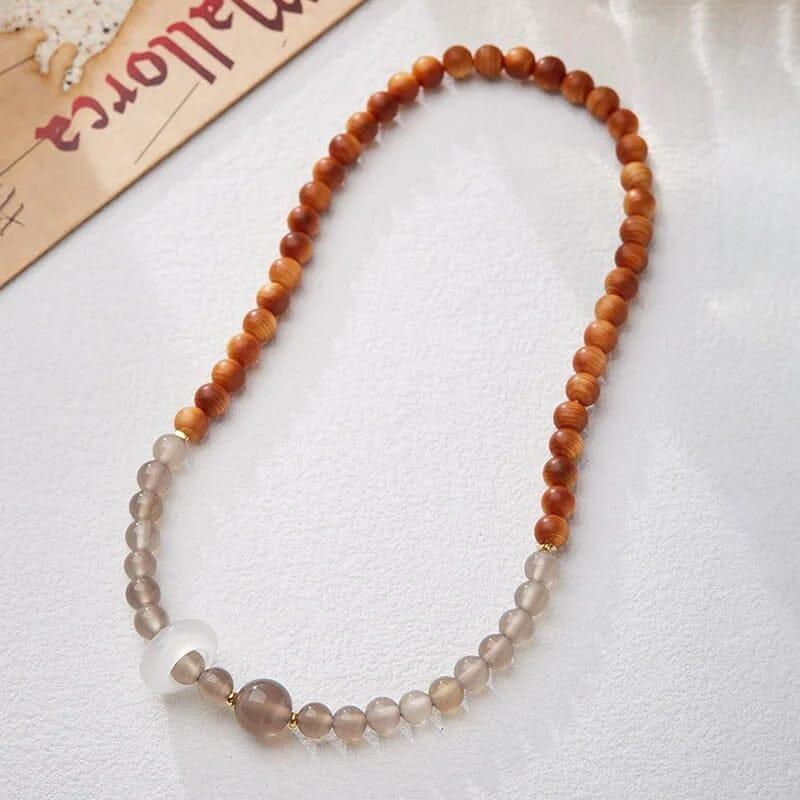 Bracciale “Viaggio Divino” in Agata e Cipresso di Scogliera