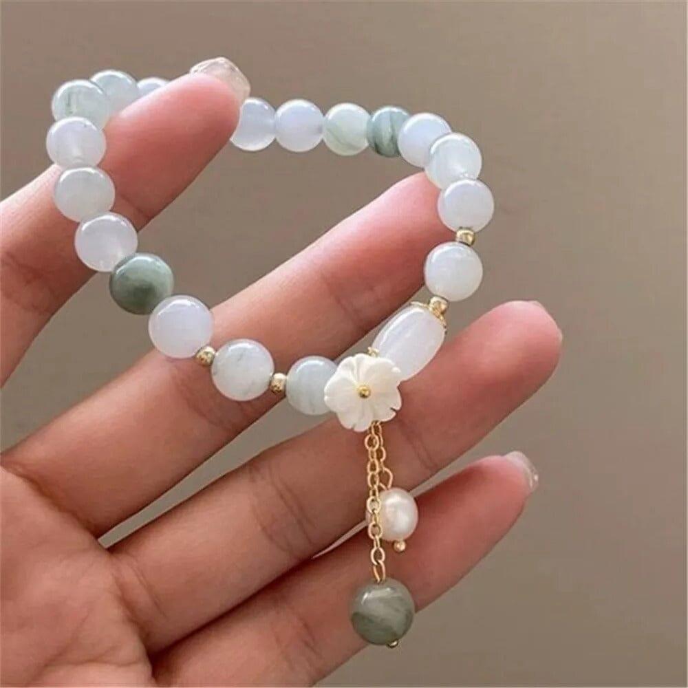 Bracciale di Pietre Naturali "Fioritura di Smeraldo"