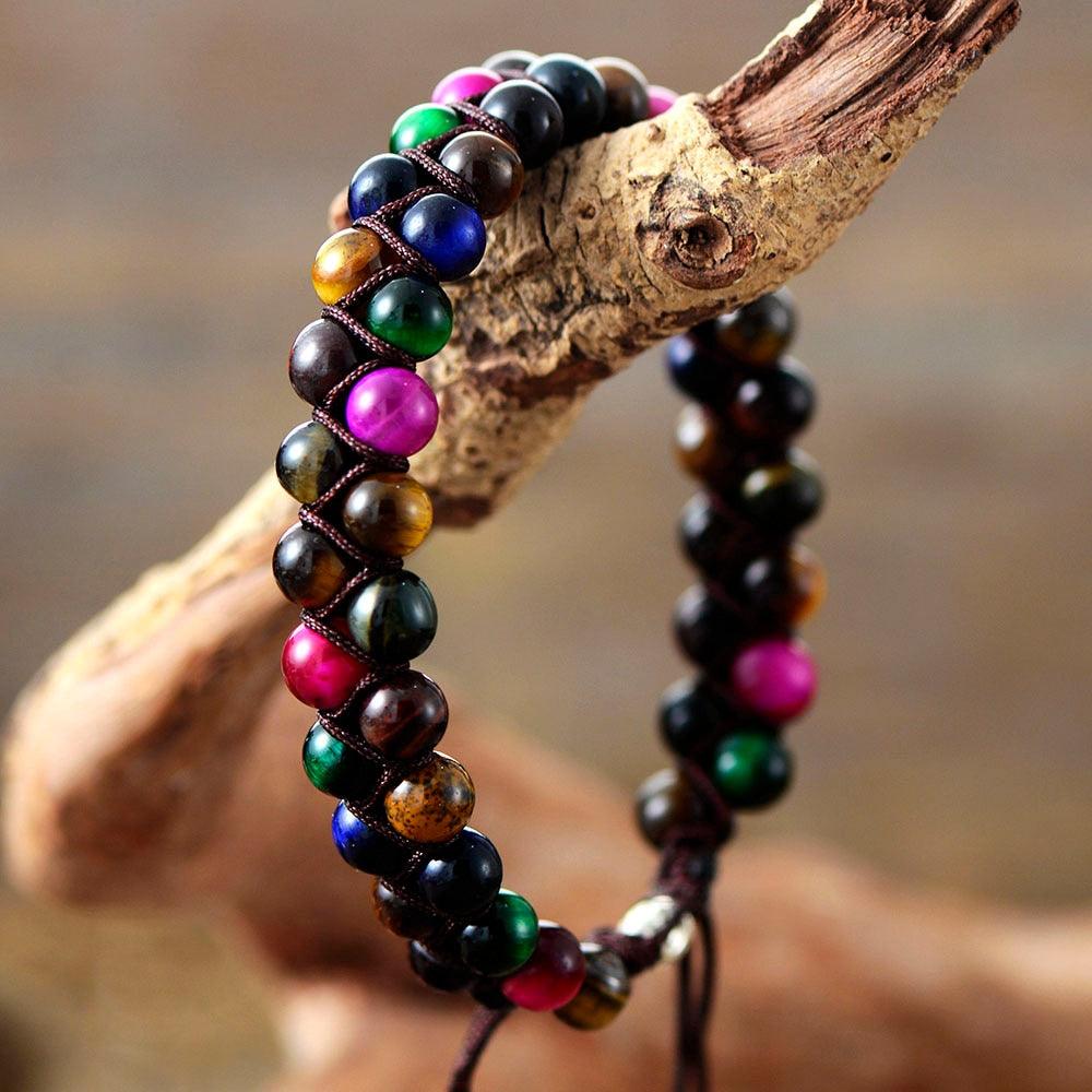 Bracciale "Rinascita Audace" in Diaspro e Occhio di Tigre