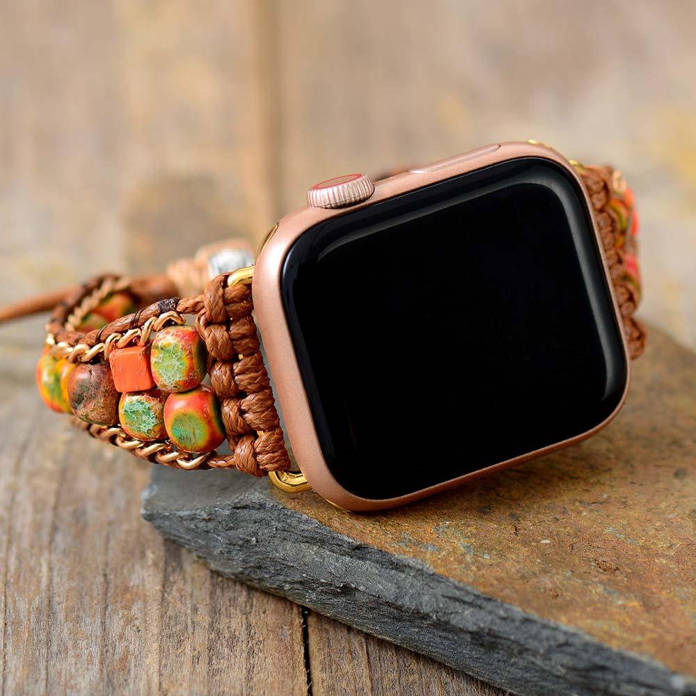 Cinturino Boho per Apple Watch con Diaspro Naturale