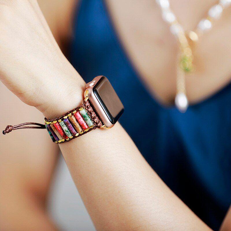 Cinturino Apple Watch "Purificazione Energetica" con Diaspro e Agata