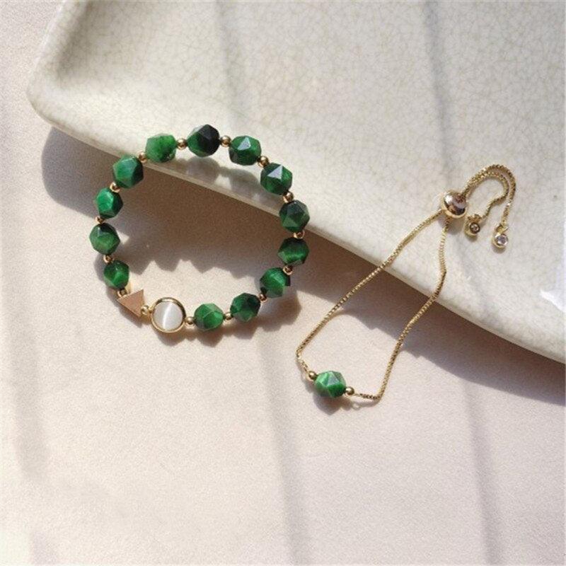 Braccialetto "Luce Naturale" in Cristallo di Rocca Verde Chiaro