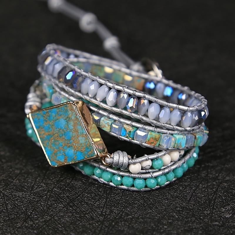 Braccialetto "Rinascita Cristallina" con Diaspro a Rombi