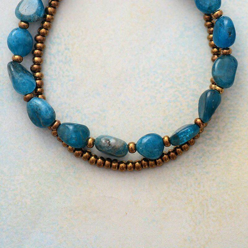 Bracciale "Cuore Protetto" con Apatite e Amazzonite