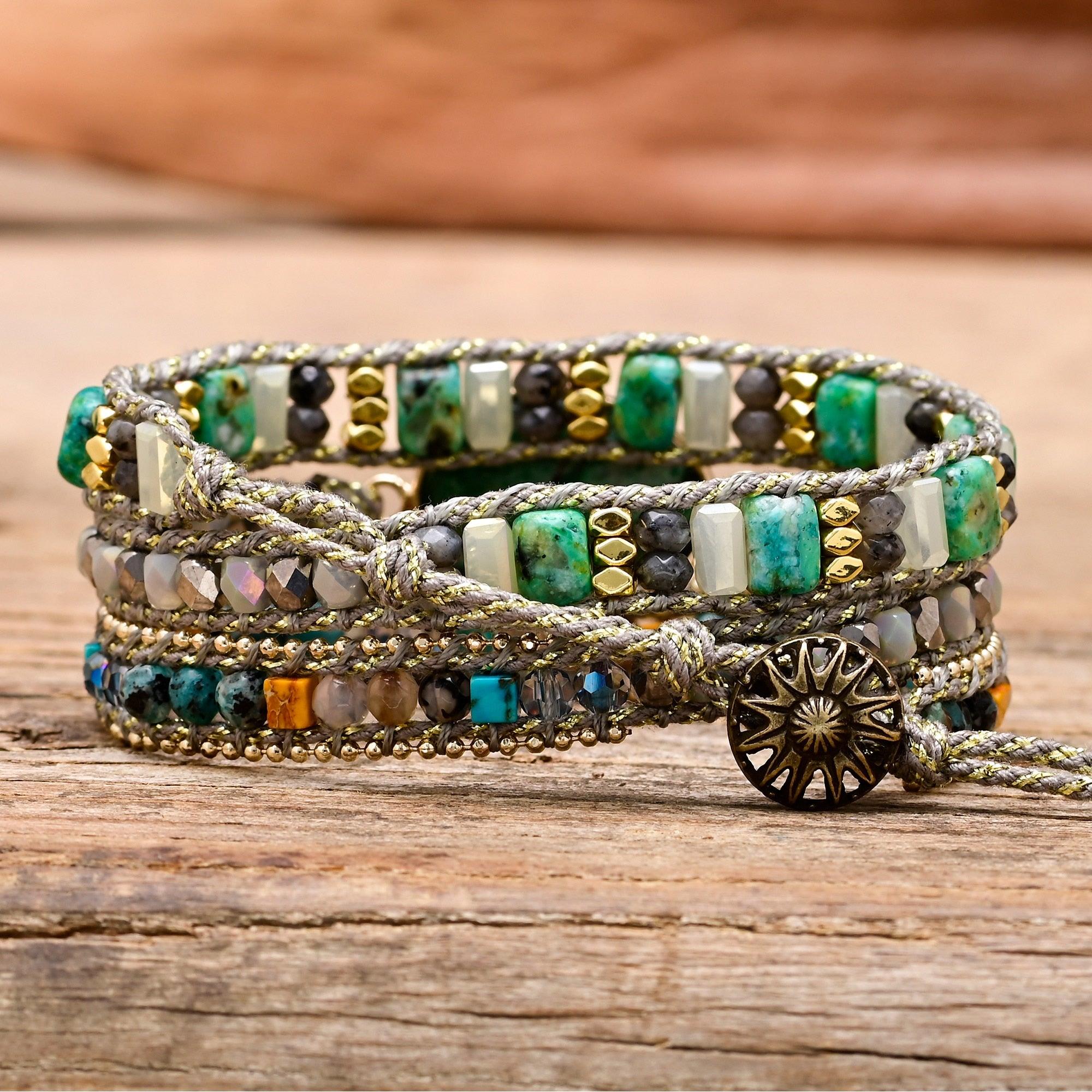 Bracciale "Foresta Incantata" in Mica Verde