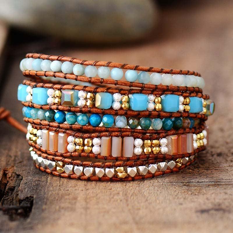 Bracciale Vintage a 5 Strati con Simbolo dell'Albero della Vita