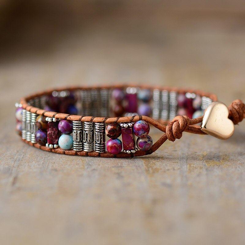 Bracciale "Slancio Vitale" con Perline in Diaspro