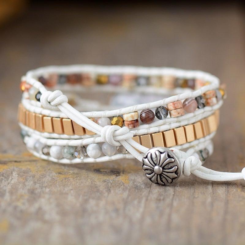 Braccialetto Unisex "Purezza Infinita" in Howlite Bianca