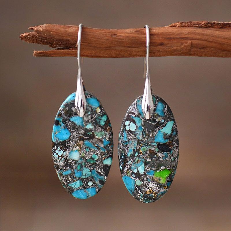 Orecchini Ovali "Incanto Naturale" in Diaspro