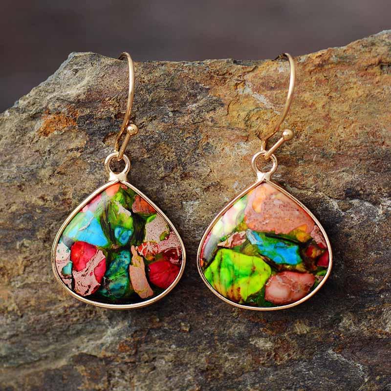 Orecchini in Diaspro "Riflessi di Gioia"