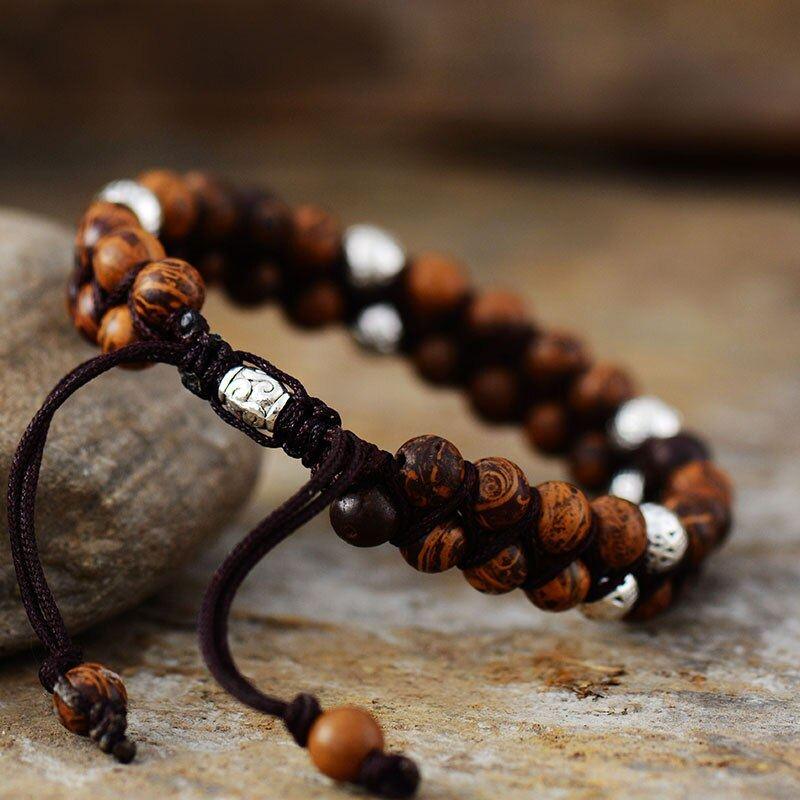 Bracciale "Essenza Nutrita" con Perline Tibetane