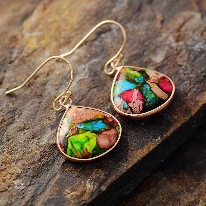 Orecchini in Diaspro "Riflessi di Gioia"