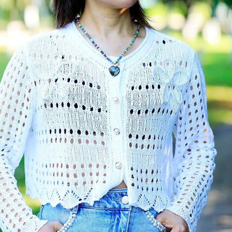 Ciondolo Cuore "Tempeste Notturne" in Apatite e Labradorite con Perline di Diaspro