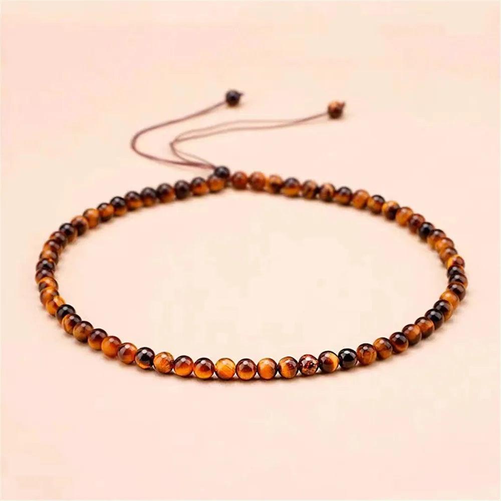 Collana con Occhio di Tigre "Calore del Tramonto"