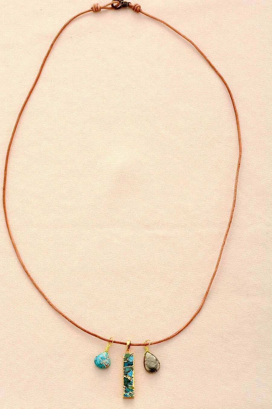 Collana "Semplicità Raffinata" in Pirite e Turchese