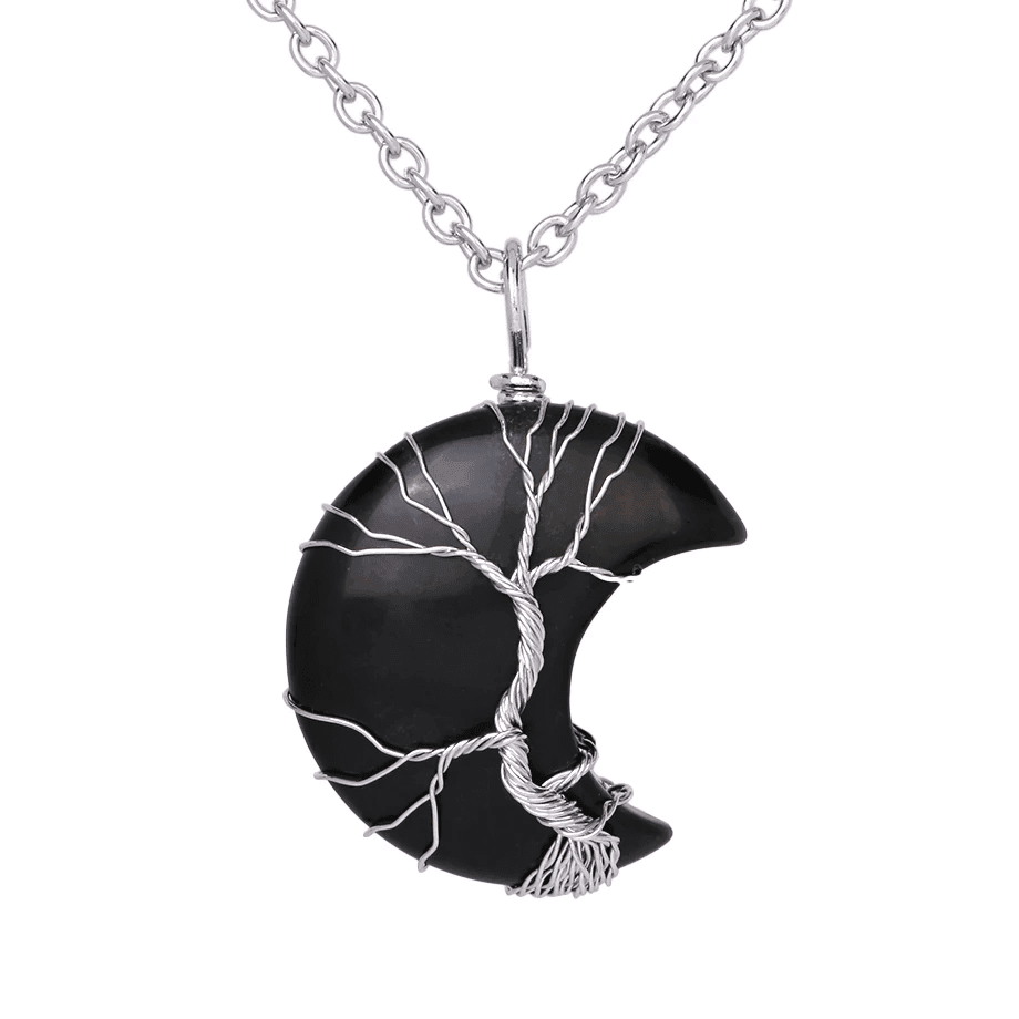 Collana di Pietre Naturali "Crescente Crepuscolare"