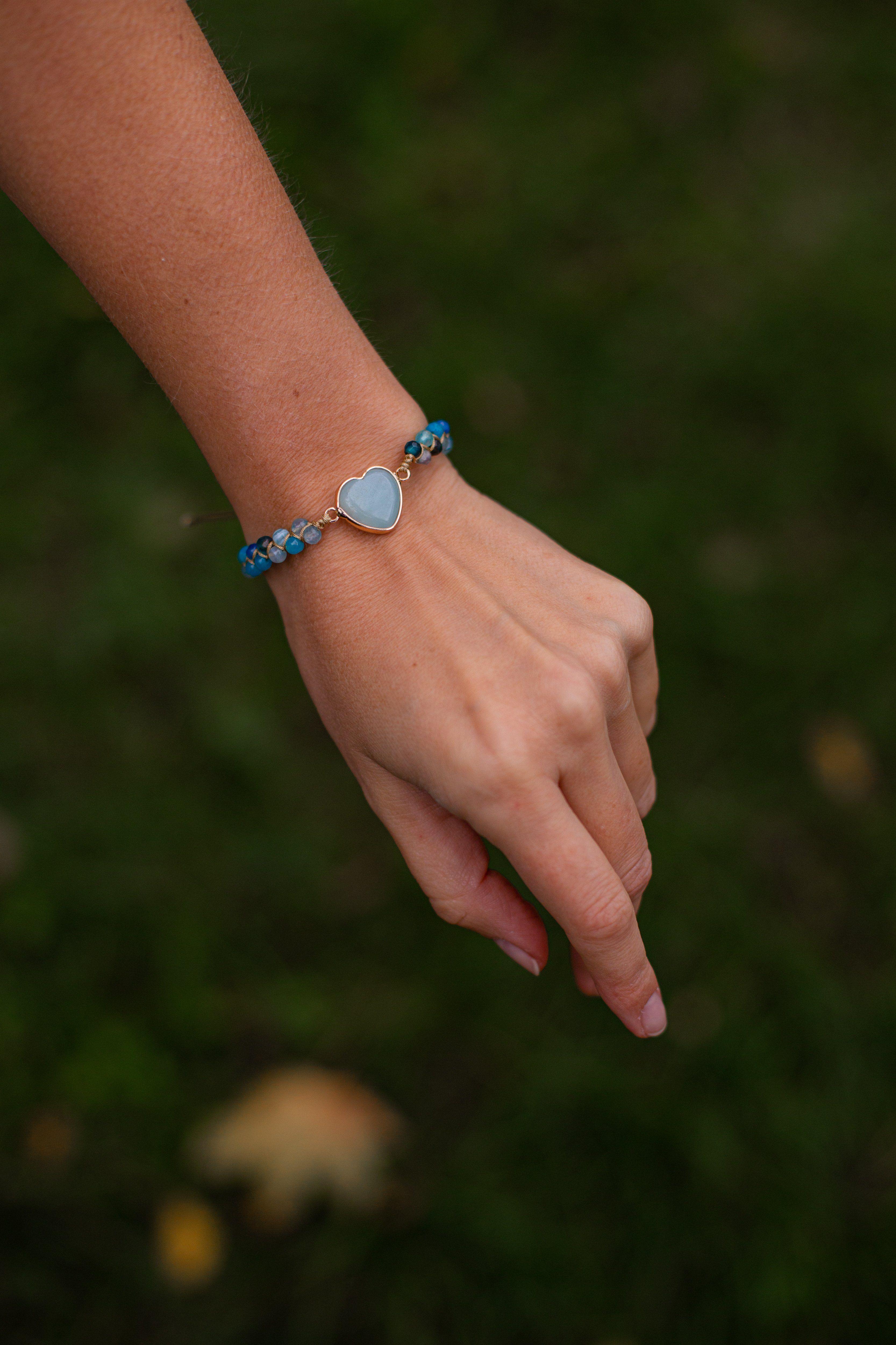 Braccialetto "Protezione d'Amore" in Amazzonite