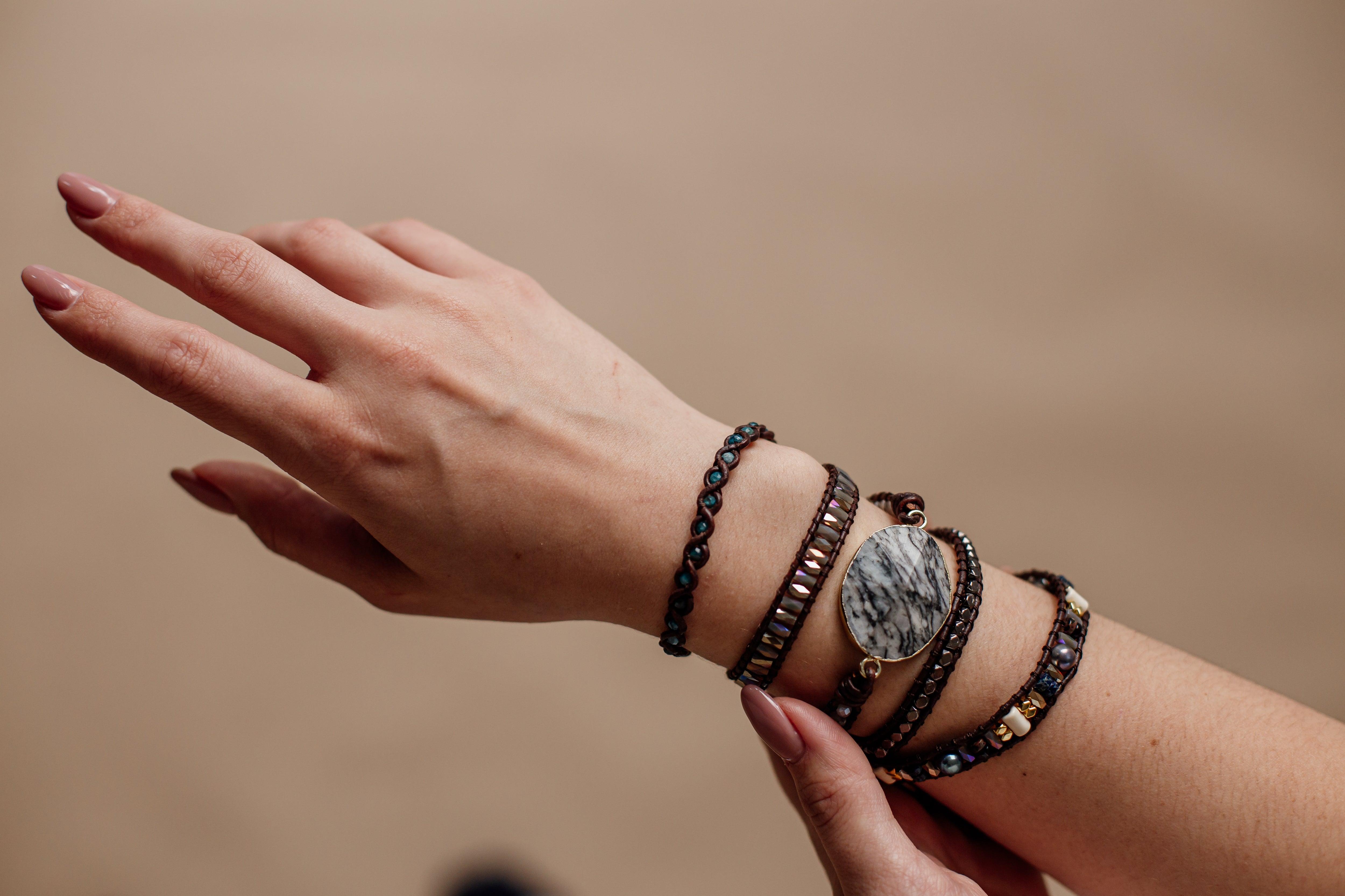 Braccialetto "Zebra Mistica" con Diaspro dalle Virtù Curative