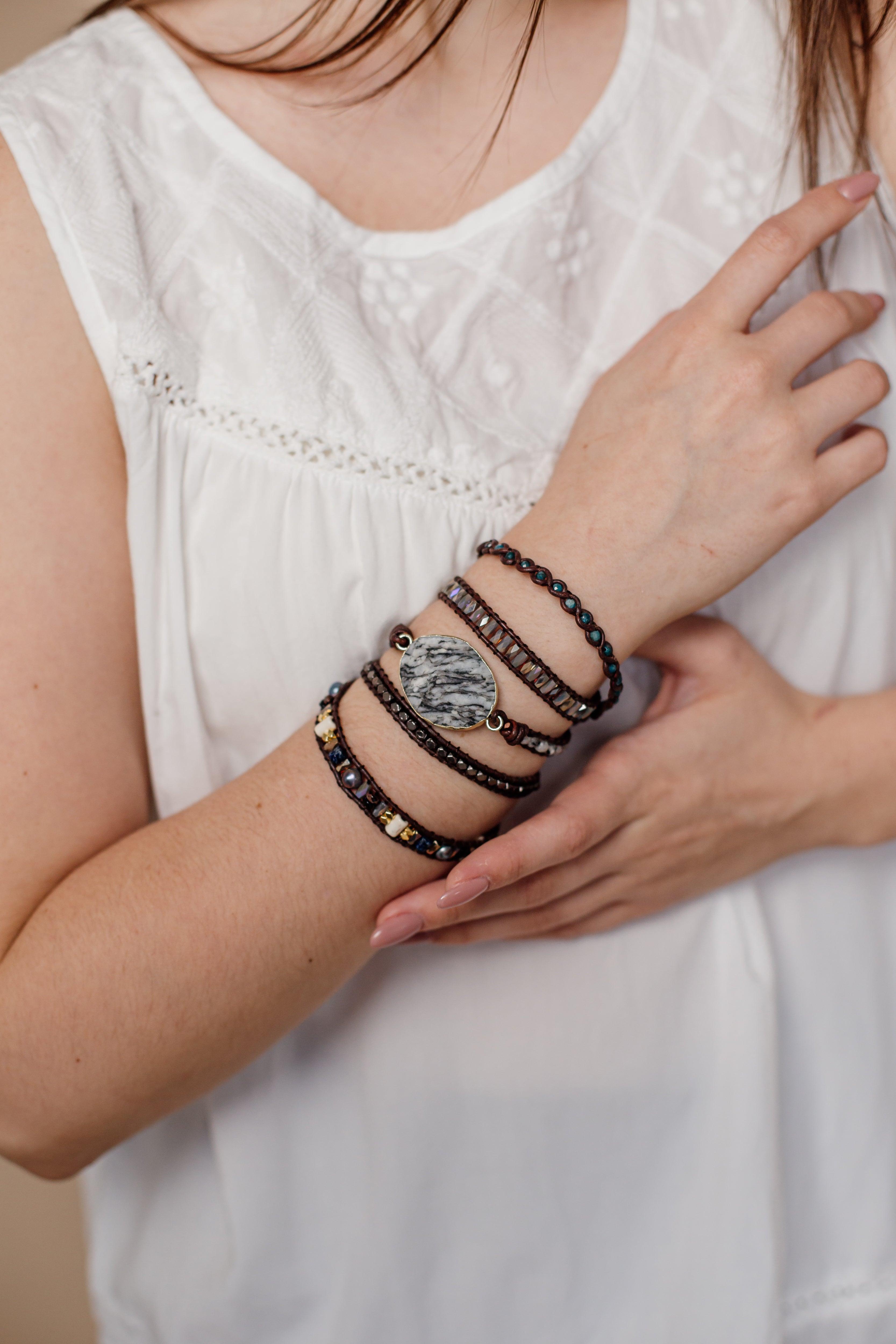 Braccialetto "Zebra Mistica" con Diaspro dalle Virtù Curative