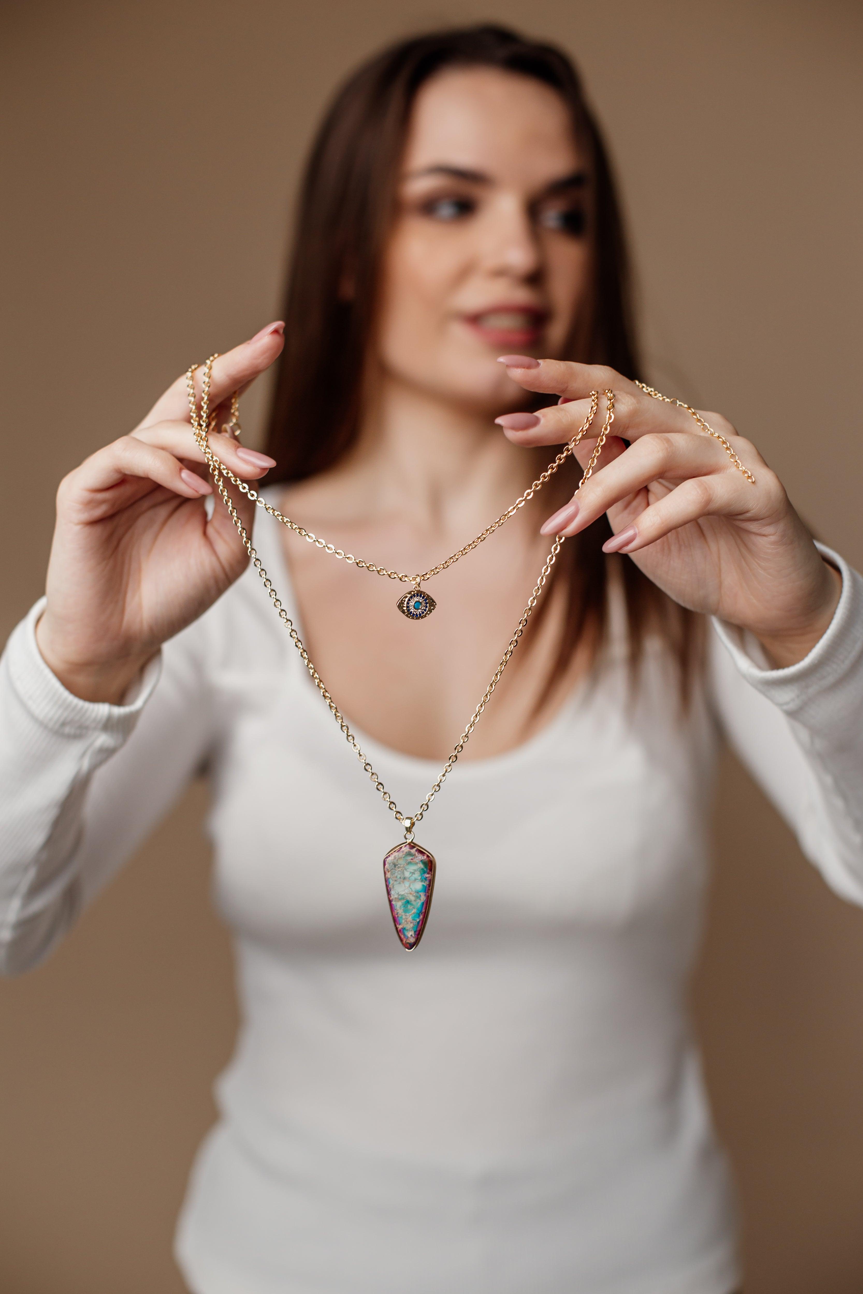 Collana con Pendente "Guardiano dell'Anima" in Diaspro