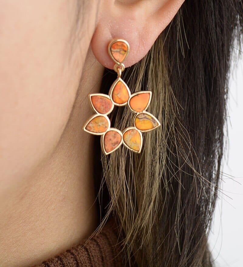 Orecchini "Aura Protettiva" in Diaspro di Sedimento Marino