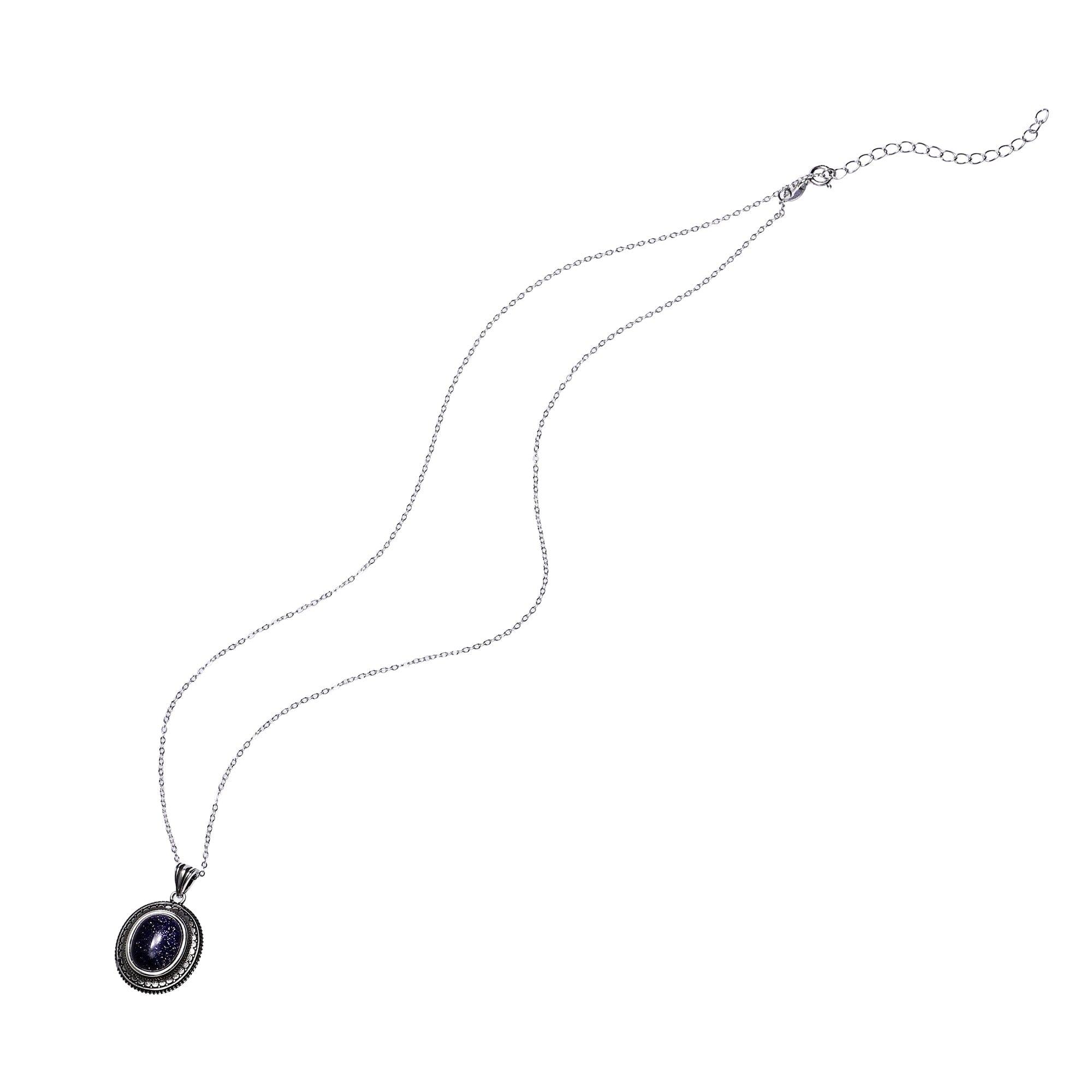 Collana "Pura" con Arenaria Blu, Magia della Notte Stellata