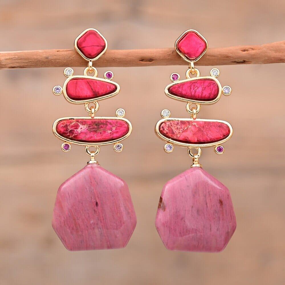 Orecchini "Beatitudine Incantata" in Rodocrosite