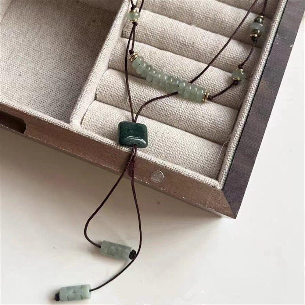 Collana "Sogni del Destino" a Strati in Avventurina Verde