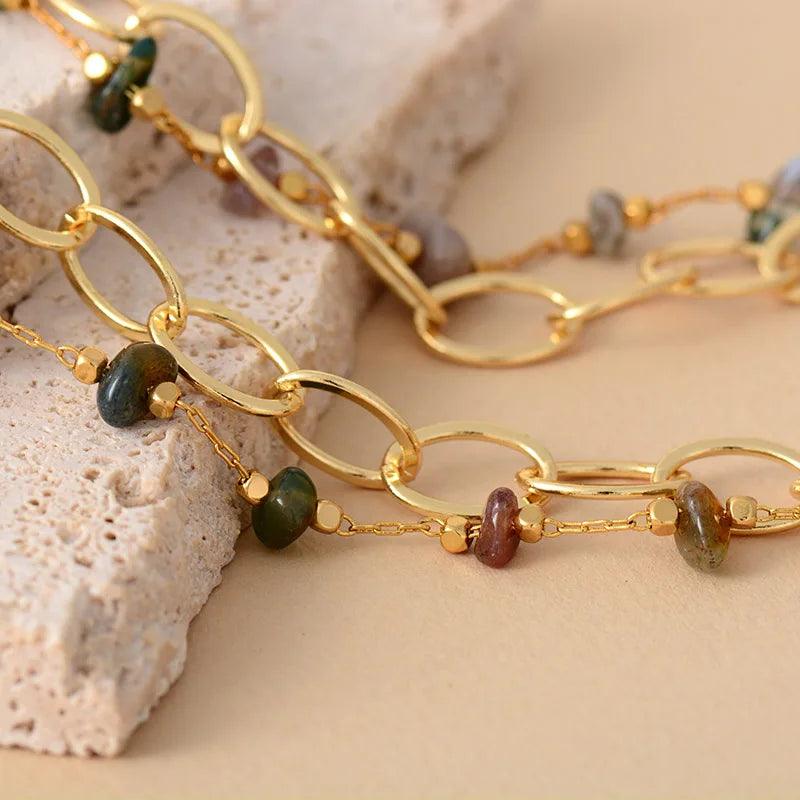 Collana in Tormalina Dorata "Forza e Grazia"