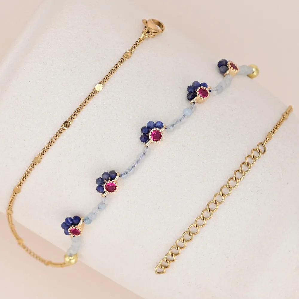 Collana di Opale e Sodalite “Fiore Celeste”
