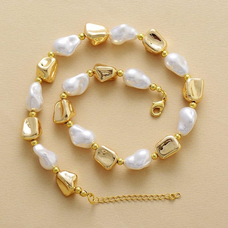 Collana Dorata con Turchesi o Perle “Saggezza Divina”