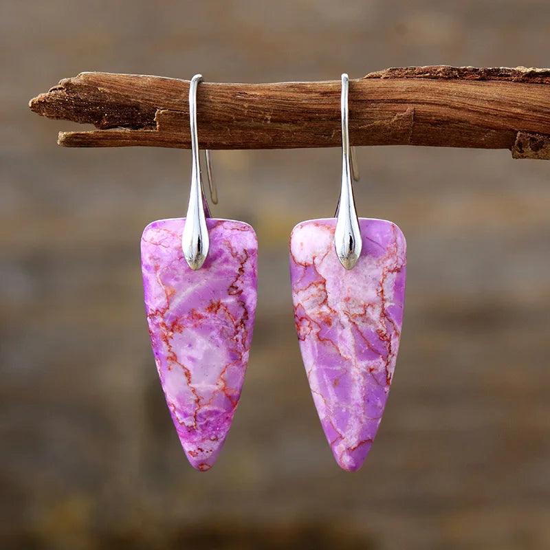 Orecchini a Cascata in Diaspro "Mistero Luminoso"