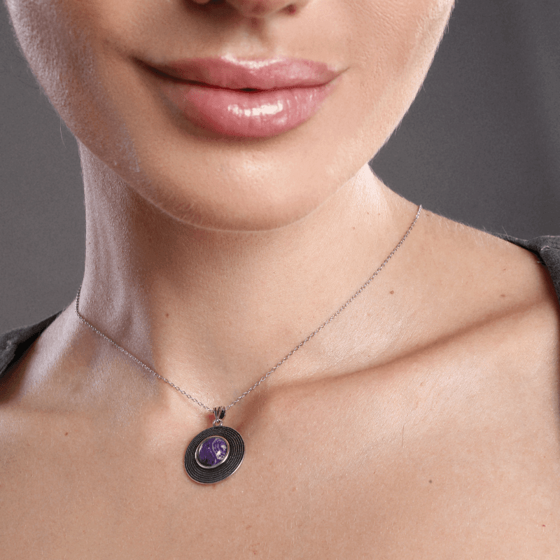 Collana "Latona" con Ametista di Forza Celestiale