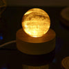 Lampada a sfera di calcite “Bagliore Dorato”