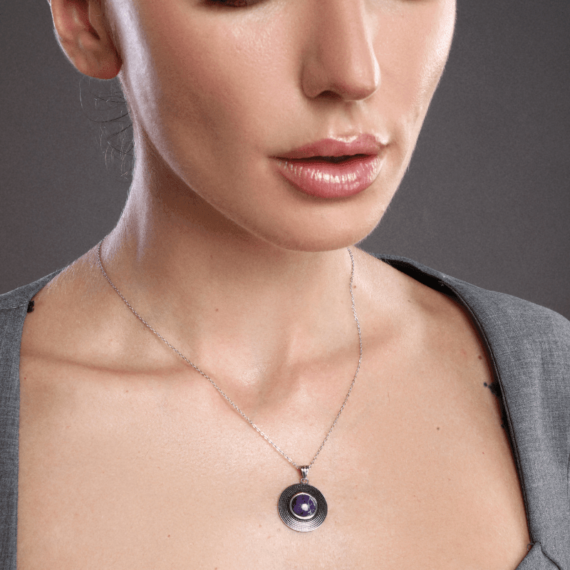 Collana "Latona" con Ametista di Forza Celestiale