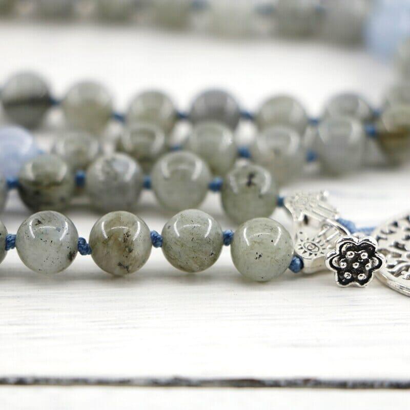 Collana Mala “Rigenerazione Spirituale” con Labradorite e Perle