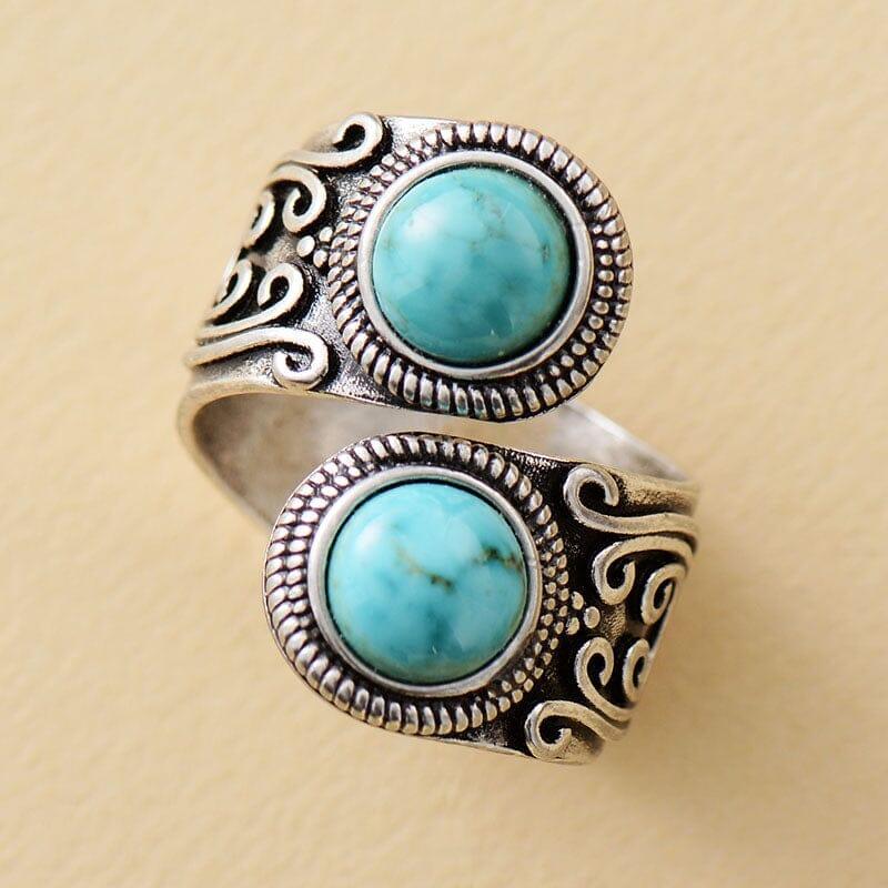 Anello Bohemien con Gemme Gemelle