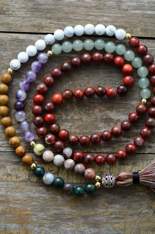 Collana 7 Chakra "Serenità Interiore" con Diaspro e Agata