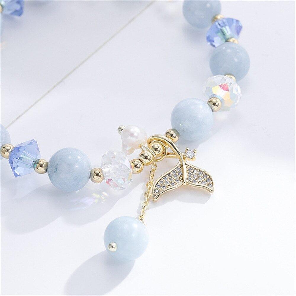 Bracciale "Coda Incantata" in Quarzo Blu