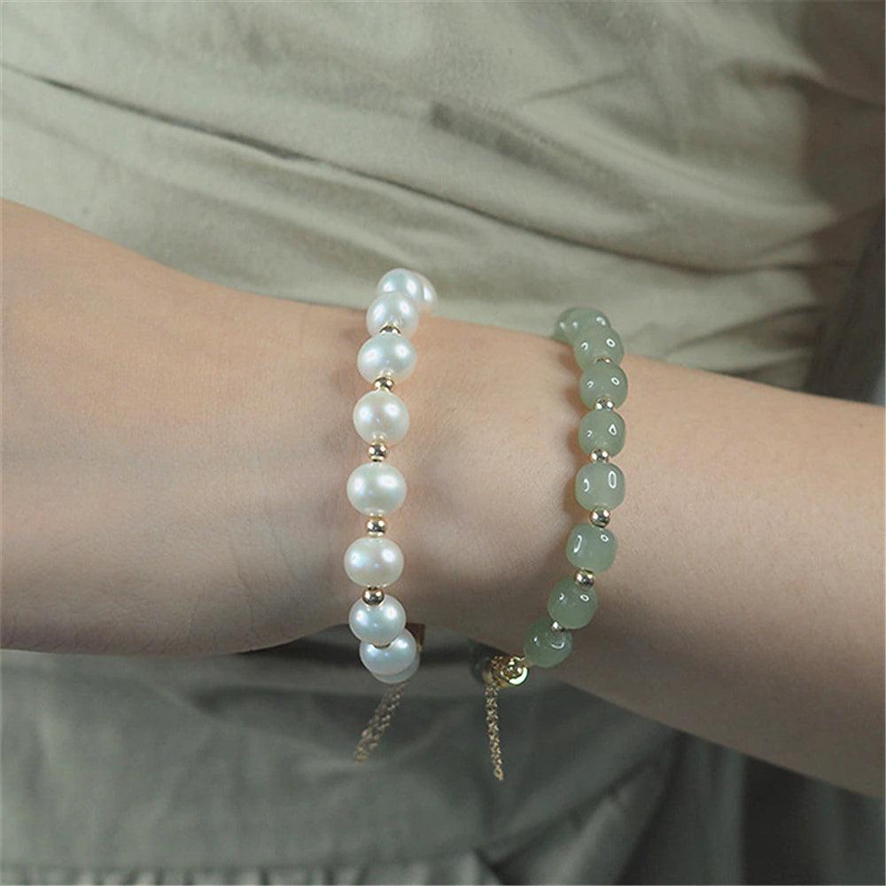 Bracciale Dorato "Splendore di Giada" con Giada Hetian