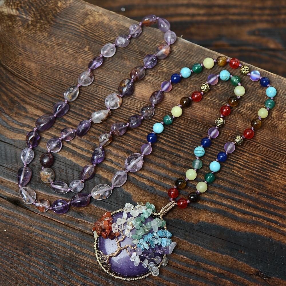 Collana Mala "Equilibrio Energetico" dei 7 Chakra con Pietre Naturali