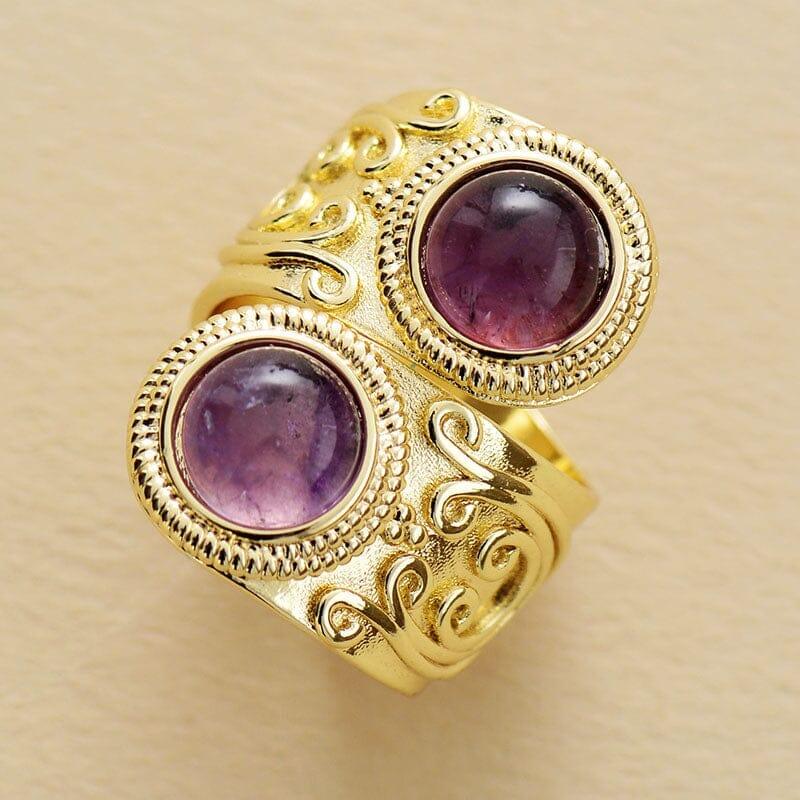 Anello Bohemien con Gemme Gemelle