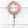 Collana Mala "Amorevole Purezza" con Perle d'Acqua Dolce e Quarzo Rosa