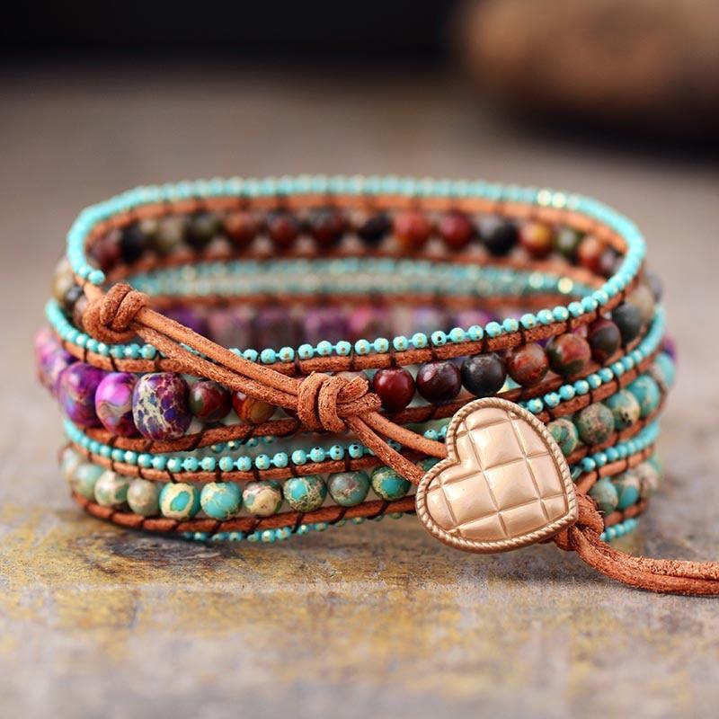 Braccialetto "Cuore Vagabondo" in Stile Bohemien