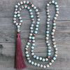 Mala "Meditazione Profonda" con 108 Perle Naturali di Shoushan Blu