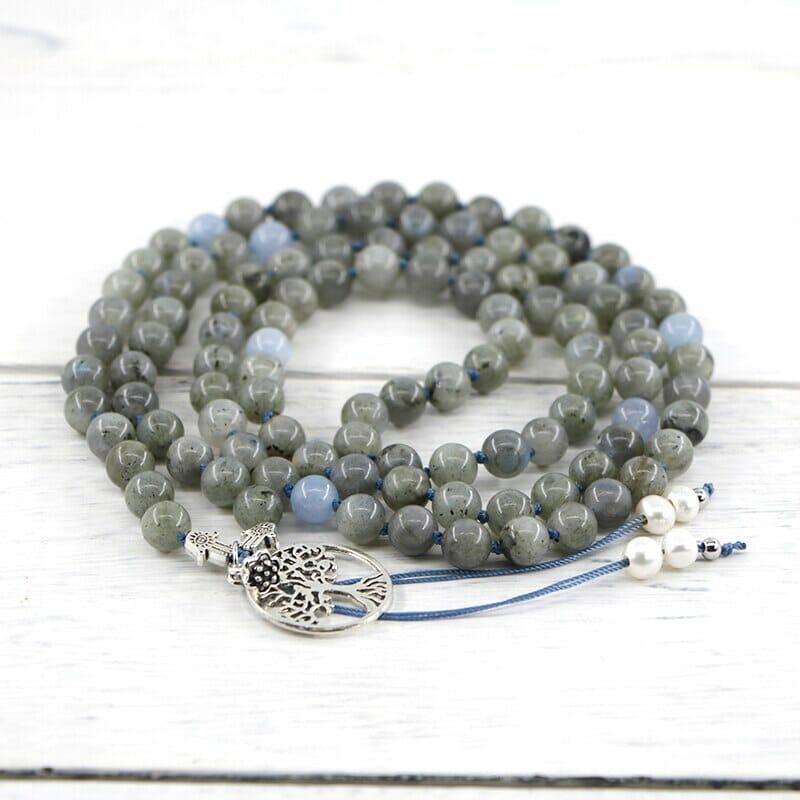 Collana Mala “Rigenerazione Spirituale” con Labradorite e Perle