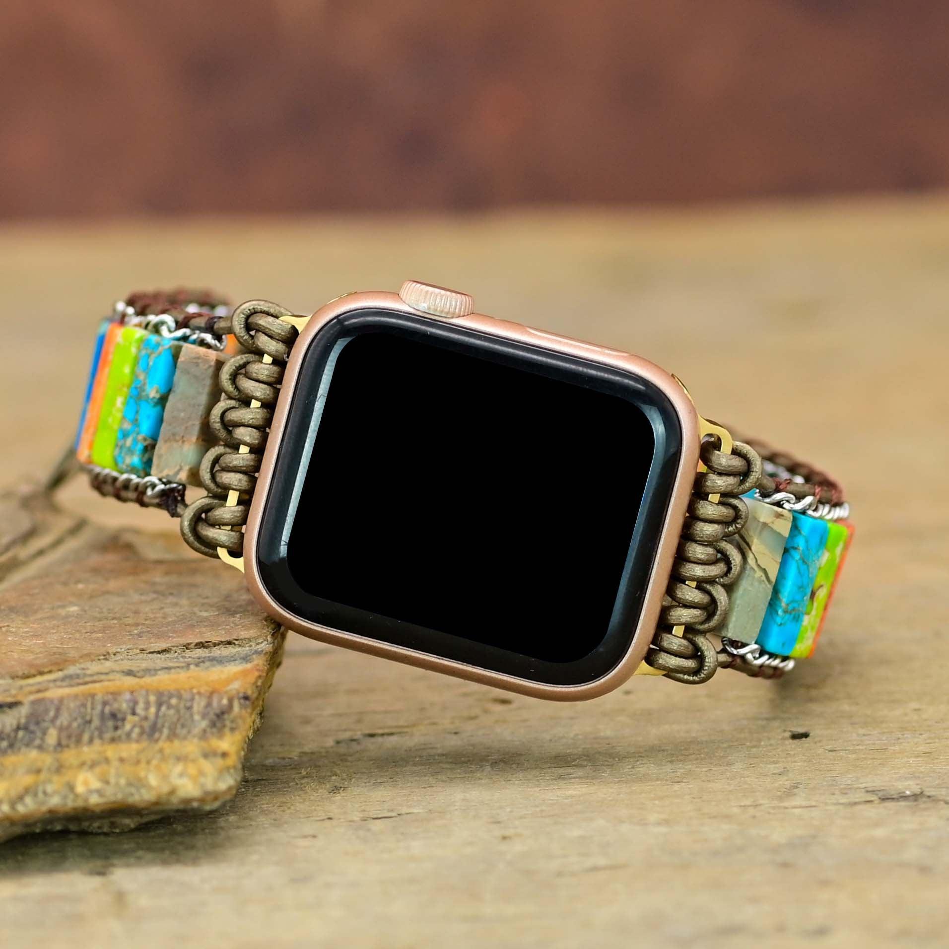 Cinturino Dinamico per Apple Watch con Diaspro Imperiale e Howlite