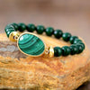 Bracciale Mala "Energia Primordiale" in Malachite