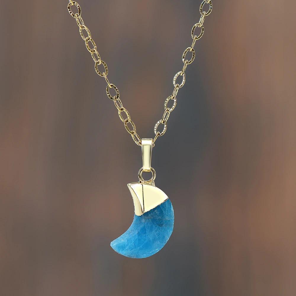 Collana Curativa "Luce Lunare" con Pendente in Pietra di Luna