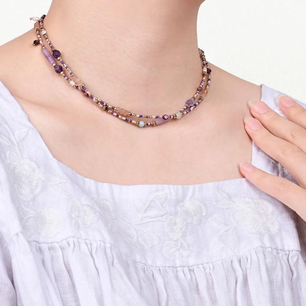 Collana Viola di Purezza “Risonanza di Ametista”